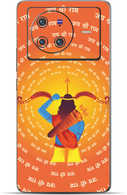 VYBE Vivo X80 Shree Ram Mobile Skin Mobile Skin(Pumpkin 41)