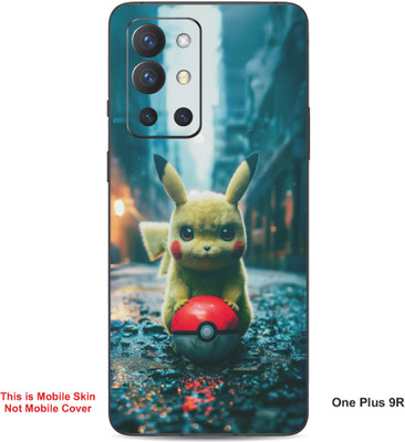 VYBE The Smart Choice One Plus 9R Pikachu Embossed Mobile Skin(Dark Beige 21)