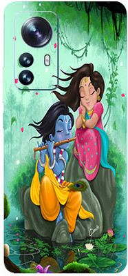 BUGGU Xiaomi 12 Lite 5G Mobile Skin(Ultra Super Radha Sang Kanha Skin With High Matte Finish)