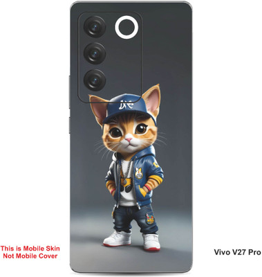 VYBE The Smart Choice Vivo V27 Pro Super Cat Embossed Mobile Skin(Gravel B5)
