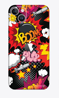 SkinoMania iphone 14 Mobile Skin(Multicolor Black Boom)