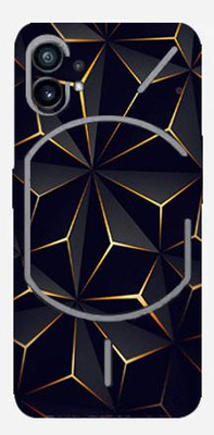 TJ CREATION NOTHING PHONE 1 Mobile Skin(Ultra Super Black Abstract shape Skin With High Matte Finish.)
