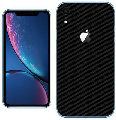 candeal mart Apple iphone XR carbon fiber 3D back skin/ Protective film / Back sticker Mobile Skin(Black)