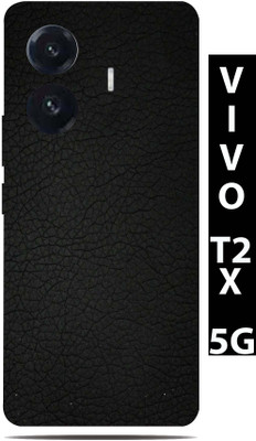 BugguSkin Vivo T2X 5G Mobile Skin(Ultra Super Black Leather Skin With High Matte Finish.)