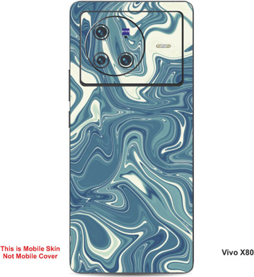 VYBE The Smart Choice Vivo X80 Abstract Embossed Mobile Skin(Smalt Blue 14)