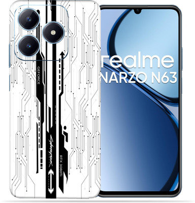 OggyBaba OggyBaba Realme Narzo N63 Mobile Skin(White CyberPunk)