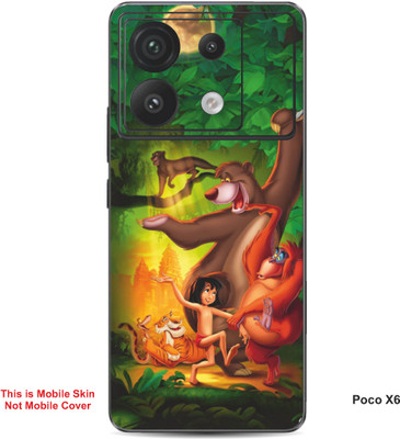VYBE The Smart Choice Poco X6 Jungle Book Embossed Mobile Skin(Green Pea A3)