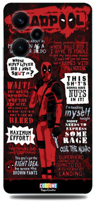 WeCre8 Skin's poco f5 Mobile Skin(DeadPool Text Multicolor Skin)