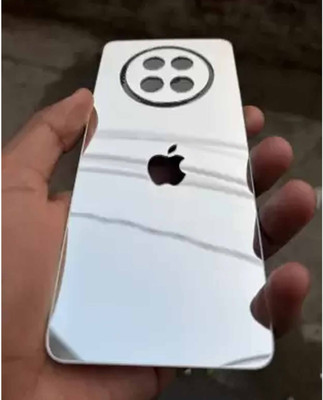 Mokteck POCO C75 5G Silver Mirror Finish Back Panel Mobile Skin(Silver)