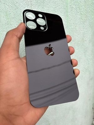 TWUAOP I PHONE 13 PRO MAX MIRROR BACK PANNEL ACRYLIC SHEET APPLE Mobile Skin(Black)