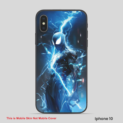 VYBE The Smart Choice iPhone 10 Super Hero Mobile Skin(Dirty Blue 2)