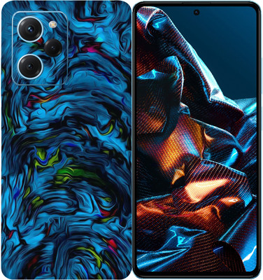 SkinoMania POCO X5 Pro 5G Mobile Skin(Multicolor Blue-Lava)