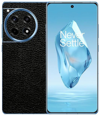 candeal mart Oneplus 12R 5G skin sticker / Vinyl wrap / Protective film Back Mobile Skin(Black Leather)