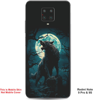 VYBE The Smart Choice Redmi Note 9S Wolf Embossed Mobile Skin(Dairy Cream 17)