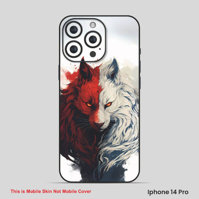 VYBE The Smart Choice iPhone 14 Pro Wolf Embossed Mobile Skin(Crater Brown 6)