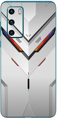 FCS Huawei P40 4G Printed Back skin Mobile Skin(Rog White Texture)