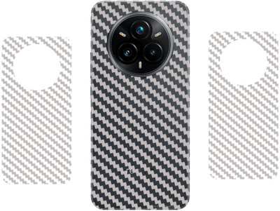 SCREENIX REALME 14 PRO 5G, || 3D CARBON FIBER BACK LAMINATION || (PACK OF 2) Mobile Skin(TRANSPARENT)
