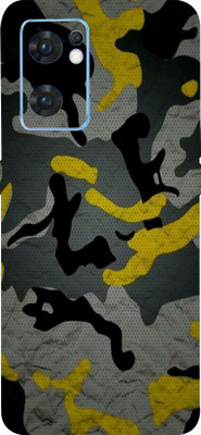 BugguSkin OPPO Reno7 5G, Oppo Reno7 5G Mobile Skin(Ultra Super Camouflage Military Yellow Skin With High Matte Finish.)