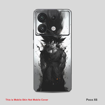 VYBE The Smart Choice Poco X6 Goku Mobile Skin Mobile Skin(Davy Grey B23)