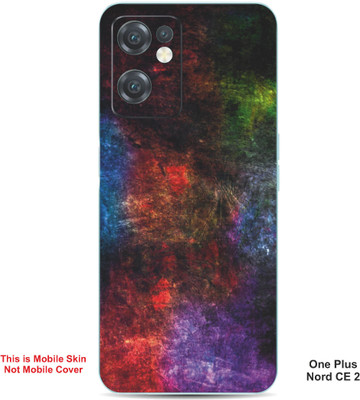 VYBE The Smart Choice One Plus Nord CE 2 Abstract Embossed Mobile Skin(Plum Purple A17)