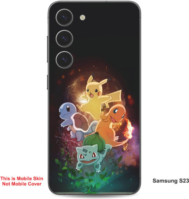 VYBE The Smart Choice Samsung S23 Pokemon Embossed Mobile Skin(Café Noir 12)