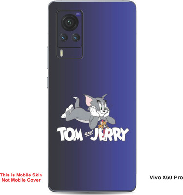 VYBE The Smart Choice Vivo X60 Pro Tom & Jerry Embossed Mobile Skin(Mulled Wine B19)