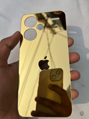 TWUAOP REDMI NOTE 13 PRO PLUS 5G ACRYLIC MIRROR BACK PANNEL Mobile Skin(Gold)