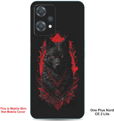 VYBE The Smart Choice One Plus Nord CE 2 Lite Wolf Embossed Mobile Skin(Flush Mahogay 39)