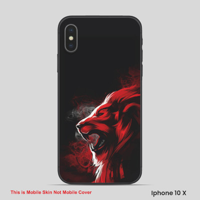 VYBE The Smart Choice iPhone 10X Lion Embossed Mobile Skin(Crater Red 2)