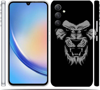 BugguSkin SAMSUNG Galaxy A34 5G Mobile Skin(Ultra Super Black Loin Skin With High Matte Finish.)