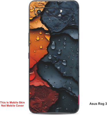 VYBE The Smart Choice Asus Rog 3 Art Embossed Mobile Skin(Gunmetal 1)