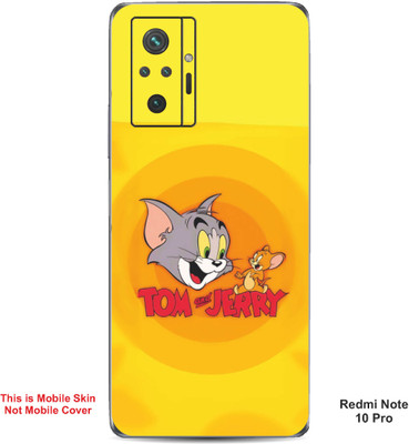 VYBE The Smart Choice Redmi Note 10 Pro Tom & Jerry Embossed Mobile Skin(Carrot Orange A1)