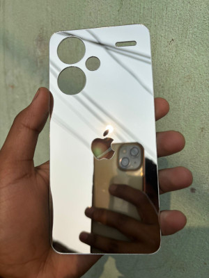 TWUAOP REDMI NOTE 13 PRO PLUS 5G ACRYLIC MIRROR BACK PANNEL Mobile Skin(Silver)