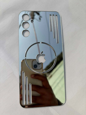 TWUAOP SAMSUNG GALAXY F55 5G ACRYLIC MIRROR BACK PANNEL MERO APPLE Mobile Skin(Silver)