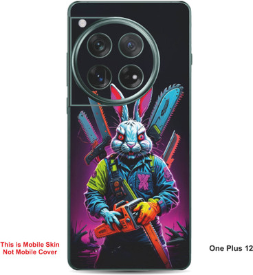VYBE The Smart Choice One Plus 12 Rabbit Embossed Mobile Skin(Wine Berry 34)
