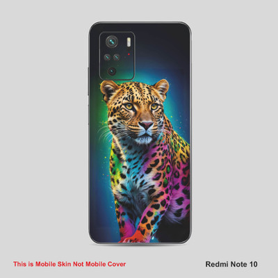 VYBE The Smart Choice Redmi Note 10 Leopard Mobile Skin Mobile Skin(Venice Blue, Multi Color A29)
