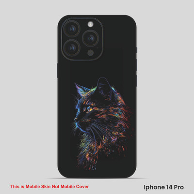 VYBE The Smart Choice iPhone 14 Pro Cat Embossed Mobile Skin(Deep Coffee 6)