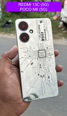 coverbell REDMI 13C (5G) SILVER CHIP BACK PANEL POCO M6 (5G) Mobile Skin(Silver)