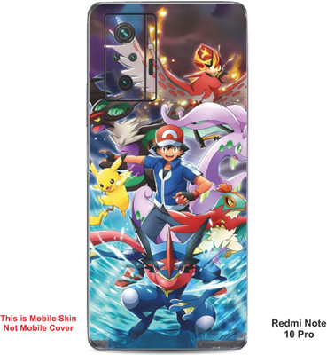 VYBE The Smart Choice Redmi Note 10 Pro Pokemon Embossed Mobile Skin(MultiColour A1)