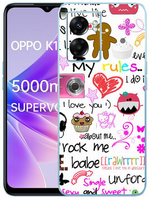 FCS OPPO K10 5G Printed Back skin Mobile Skin(Writing Skin)