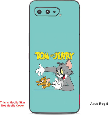 VYBE The Smart Choice Asus Rog 5 Tom & Jerry Embossed Mobile Skin(Lights Blue A6)