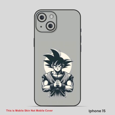 VYBE The Smart Choice iPhone 15 Pro Goku Embossed Mobile Skin(Crater Brown 18)