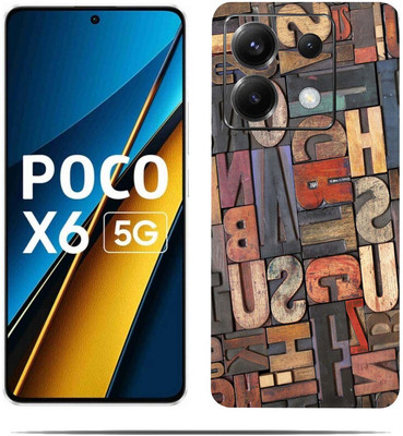 LAMHA POCO X6 5G Mobile Skin(Ultra Super White Black Uses Skin With HiighQuality MatteFinish_thanks)