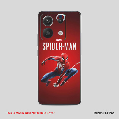 VYBE The Smart Choice Redmi 13 piderman Mobile Skin Mobile Skin(Red Brown A18)