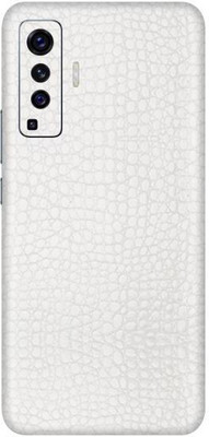 Vcare GadGets Vivo X50 Mobile Skin(White Textured Leather)
