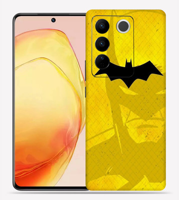 Skinex Vivo V27 pro 5g, Yellow batman Mobile Skin(Multicolor Mobile Skin With camera protector (Back + Camera + Side))