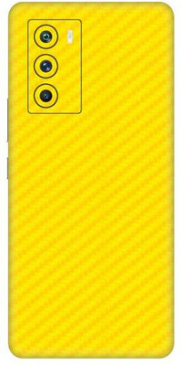 Vcare GadGets Fiber Carbon Yellow vivo i QOO 9 SE 5G Mobile Skin(Fiber Carbon Yellow)