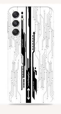 SkinoMania SAMSUNG Galaxy M34 5G Mobile Skin(White CyberPunk)