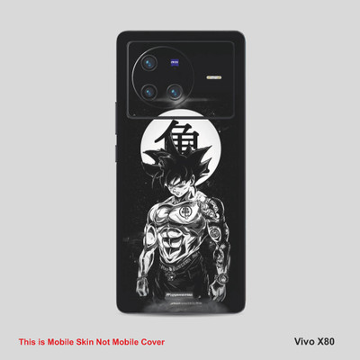 VYBE The Smart Choice Vivo 80X Goku Mobile Skin Mobile Skin(Dark Jungle Black 16)
