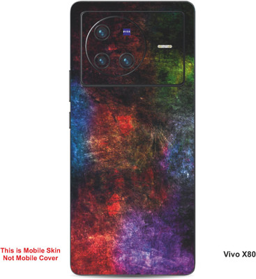VYBE The Smart Choice Vivo X80 Abstract Embossed Mobile Skin(Plum Purple 14)